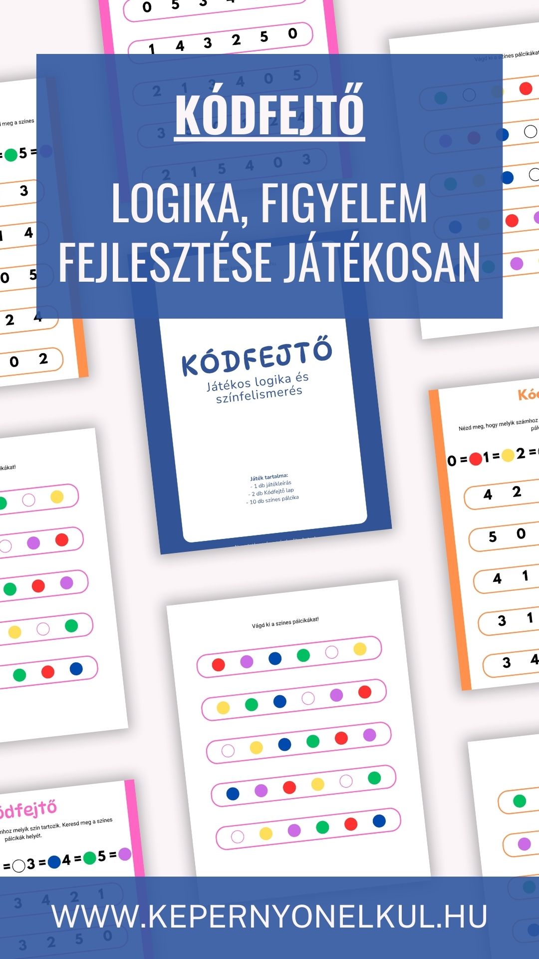színes pálcikák számokkal